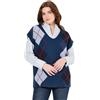 Ulla Popken Donna Maglione Blu Notte Scuro 54+
