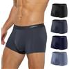 Casey Kevin Boxer Uomo da 4 Pezzi, Modal Mutande Uomo Boxer Elasticizzato Traspirante Morbidi Boxer da Uomo, M