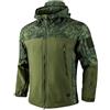 RUMAOZIA Giacca in pile da uomo con cappuccio, giacca da pesca, mimetica invernale, antivento, calda, trekking, caccia, sport, giacca da trekking
