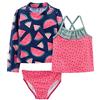 Simple Joys by Carter's 3-Piece Assorted Rashguard Sets Set di Protezioni per Rash, Anguria, 6-9 Mesi Bambine e Ragazze