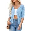 GRACE KARIN 2025 Cardigan da donna a maniche corte con scollo a V maglioni aperti sul davanti in maglia con bottone all'uncinetto bolero coprispalle top
