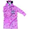 CARTOON Giacca da camera Minnie Mouse bambina vestaglia invernale morbida in Coral Fleece con cappuccio e ricamo Disney cintura regolabile e tasca laterale