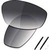 SAUCER Lenti di ricambio premium e kit di gomma per occhiali da sole Oakley Whisker OO4141, Tinta Gradiente Grigio, Taglia unica