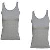 JADEA Offerta 2 Pezzi Canotta Donna in Cotone Elasticizzato, Canotta Donna Spalla Larga, Camiciola Multipack 80234182 (2 Pezzi Grigio, M)