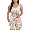 sarcia.eu Disney Pigiama da Donna, Pigiama Estivo a Due Pezzi con Spalline, 100% Cotone Oeko-Tex (IT, Testo, XL, Regular, Regular, Disney Bambi)