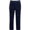 FASHION 7STAR Adulti 2 Tasche Laterali Stretch Velluto Classico Fit Piatto Anteriore Adulti Cintura Pantaloni, Marina Militare, 32W x 27L