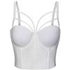 Woboren Donne con Reggiseno Corsetto Shapewear Top Ricamato Tracolla Regolabile push up reggiseno (Bianco, S)