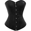 GMDNS Intimo Modellante Da Donna Corsetto A Righe Da Ufficio Per Donna Gotico Gotico Gessato Bustier Push Up Corsage Sexy Showgirl Renaissance Carnival Party Fashion Top S 2811-Nero