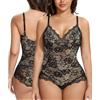 SHAPERIN Donna Body Contenitivo Modellante Pizzo Body Shaper Snellente Intimo Modellante Senza Schienale Shapewear Bodysuit
