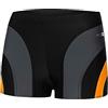 Aqua Speed Sasha Costume da Bagno Corto Elastico para Uomo | Calzoncini da Bagno | UV-Protection | 05. / 310 / Nero Grigio Arancione | Taglia: XL