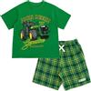 John Deere Completo con maglietta e pantaloncini da trattore per bambini grandi (2T - 10-12)