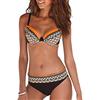 JFAN Costume da Bagno Sexy da Donna Imbottito da Bagno Push Up Bikini Stampa Tribale Swimsuit,Arancia - XXL