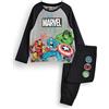 Marvel Avengers Bambino Pigiama | Pigiami grafici Grigi e Neri da Supereroe a Maniche Lunghe a Gamba Lunga | Film Film Merchandise Regalo