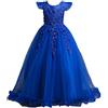 Valin V833 - Vestito da principessa per bambini, senza maniche, in pizzo, in tulle per feste, 4-14 anni, V833