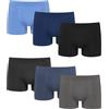 Channo Boxer in Nylon Senza Cuciture, Colori Uniformi, Liscio, Confezione da 6, XXXL