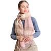 LumiSyne Invernale Sciarpa Scozzese In Lana Con Nappa Per Donna Uomo Scialle a Quadri Classico Tartan Texture In Cashmere Stole Grand Pashmina Morbido e Ispessito