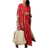 Vangreynve MAFA Donna Vestiti da Spiaggia Copricostumi Boho Caftano di Cotone Tunica Kimono Oversize per Loungewear Vacanze Pigiama