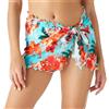 RELLECIGA Copricostume Donna Pareo Sarong da Spiaggia con Design Ondulato per Bikini e Costumi da Bagno Floral Blu