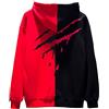 XIAOYAO Felpa da Uomo con Cappuccio Techwear Hip Hop Unisex Streetwear Patchwork Jumper Sportiva Maglia