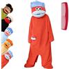Custom Tutina con mostro con bocca grande, divertente pigiama con cappuccio a bocca grande, per serate di film, divertimento in famiglia e accogliente relax