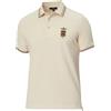 Aeronautica Militare Polo PO1914 da Uomo, Camicia, t-Shirt, Maniche Corte, Frecce Tricolori (IT, Testo, XXL, Regular, Regular, 73078 Beige Chiaro)