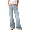 Generisch Jeans larghi da donna, a vita alta, gamba larga, pantaloni elasticizzati, hip hop, jogging Y2K, tuta per il tempo libero, XXL