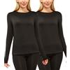 CL convallaria Intimo Termico Donna, Intimo Funzionale, termoattivo e Traspirante, Interno in Pile, Intimo Sci, Intimo Termico Morbido