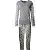 Coconuda Pigiama Donna Lungo in Caldo Cotone, Art.CCPGD34F Grigio Melange L