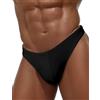 AIEOE - Costume da bagno da uomo, perizoma sexy, mini bikini, slip da bagno, string, uomo, Nero , XL