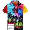 V.H.O. King Kameha Funky Camicia-Hawaiana Uomo Manica-Corta Elegante Palme Tropicali per Le Vacanze al Mare Unisex