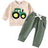 WWricotta 2 pezzi set di abbigliamento per bambini neonato trattore macchina tuta da jogging manica lunga felpa + pantaloni abbigliamento per bambini set di abbigliamento pullover e pantaloni set due pezzi tute