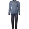 Nottingham Pigiama Uomo Lungo Invernale in Cotone Interlock, Art. FR44516 Jeans Melange XXL
