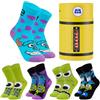 Disney Monsters Inc Calzini Bambini e Adolescente, Pacco da 5 Morbido Calzini Divertenti, Idea Regalo Ragazzo (Multicolore, 35-39 EU)