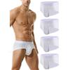 HOEREV Pack di 4 Slip da Uomo in Fibra Modal Super Morbida Biancheria Intima