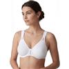 Selene, Reggiseno Contenitivo Donna con Spalline Larghe Comfort e Ferretto, Senza Imbottitura, Collezione Lorea, Colore Bianco, Taglia 3D
