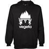 MAGLIERIA CONFORTI Felpa di Vegeta con Cappuccio Goku Super Sayan Unisex Adulti Uomo Donna Ragazzo Ragazza (IT, Testo, L, Regular, Regular, Nero)