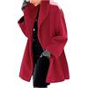 MOKBAY Cappotto Donna Invernale Lana Cappotto Lungo Invernale Oversize Autunno Elegante Calda Lana Cappottino Giacca Pile Invernali Giubbino Cappotti Donna L