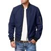 Oanviso Giacche da Uomo Bomber Jacket Casuale Cappotti Leggera Giacca Outdoor Giubbotto Sportiva Giubbino Bomber con Tasche Maniche Lunghe Slim Fit Giacca Classico Primavera Autunno