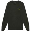 Lyle & Scott Maglione Girocollo in Misto Lana d'Agnello KN2114V Green, L