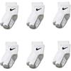 Nike Baby 6-Pack Performance Socks Calzini, Bianco/Grigio Scuro Erica, 2-4T (Pacco da 6) Neonati