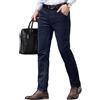 Oanviso Pantaloni da Uomo Business Pantalone da Abito Velluto a Coste Elasticizzati Pantaloni da Lavoro Taglio Classico Elegante Pantaloni Autunno Casual Pantaloni Jogging Slim Fit A Blu Scuro L