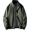 Generic Giacca da uomo per le mezze stagioni, giacca estiva, leggera, antivento, sottile, a vento, per il tempo libero, per il college, casual, da ciclismo, da aviatore, verde, XXXL