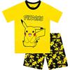 Pokémon Pigiama Bambino | Pigiama Pikachu Bambino | Manica Corta Pigiamone Bambino | Giallo 11-12 Anni