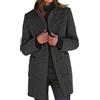 shownicer Cappotto Donna Elegante Manica Lunga Moda Casual Jacket con Cintura Cardigan Tinta Unita Sottile Caldo Outwear Felpa Cappotti Manica Lungo Giacca A Nero XL
