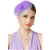 BABEYOND Cappello fascinator da donna, elegante copricapo con fiori in rete e fermaglio per capelli, per matrimoni, gare, cocktail party