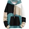 XIAOYAO Felpa da Uomo con Cappuccio Techwear Hip Hop Unisex Streetwear Patchwork Jumper Sportiva Maglia