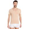 FINN Maglietta Intima Business Uomo a Manica Corta con Scollo a V - Maglia Sottogiacca in Originale Tessuto Lenzing® Modal - La T-Shirt Perfetta sotto Camicia e Abito Color Pelle Nude XL
