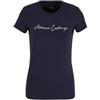 Armani Exchange Shirtzshop - Maglietta da Donna con Strass e Scritta in Lingua Tedesca Blueberry Jelly, Taglia XS, Blueberry Jelly., XS