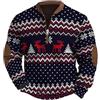 Generic Felpa Natalizio per Uomo Brutto, Xmas Maglione Senza Cappuccio per Uomo Comoda, Invernale Felpe Manica Lunga con Stampati novità Christmas Maglietta Camicia Maglia Hoodie Perfetto per Regali
