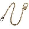 Ahiller Catena portafogli da uomo, portachiavi da motociclista, [moschettone in lega, catena in acciaio inox], catena lunga 64 cm per portafogli, jeans e borsa (Bronzo-BK-1P)